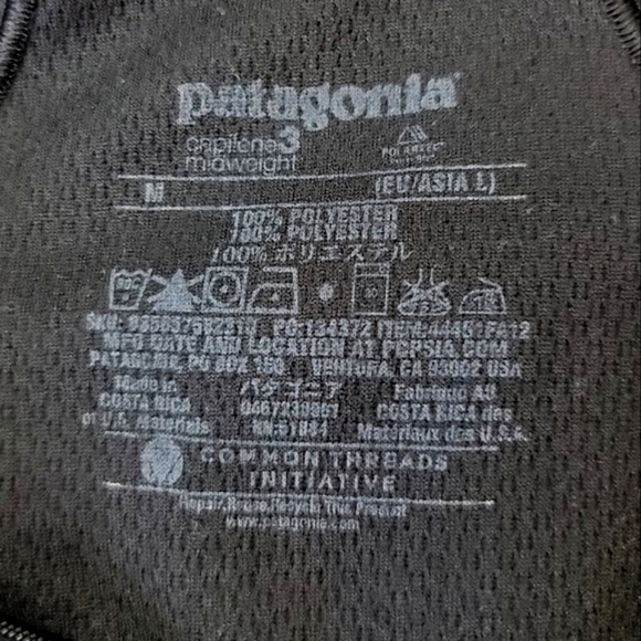Patagonia Capilene 3 Midweight Zip-Neck Longsleeve Pullover in Black #44451 Med - Picture 6 of 7